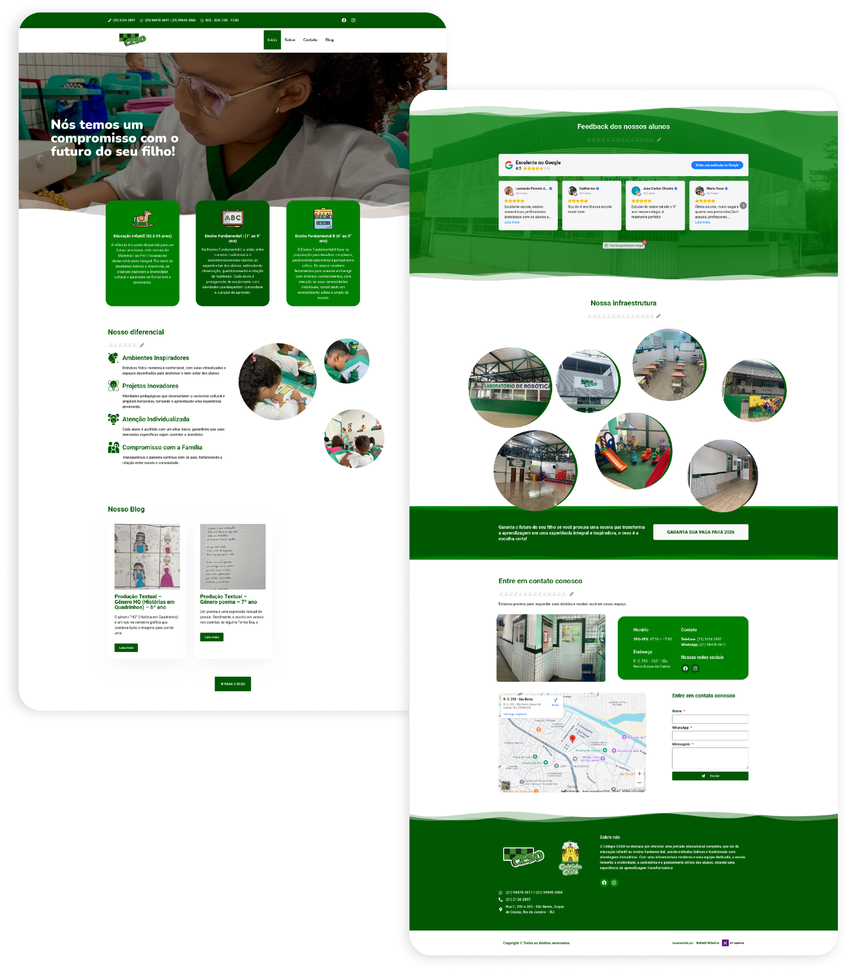 Colégio CESO - Páginas completas do site