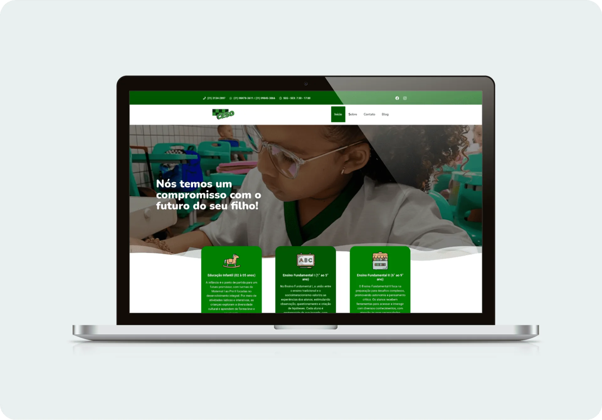 Apresentação do site Colégio CESO