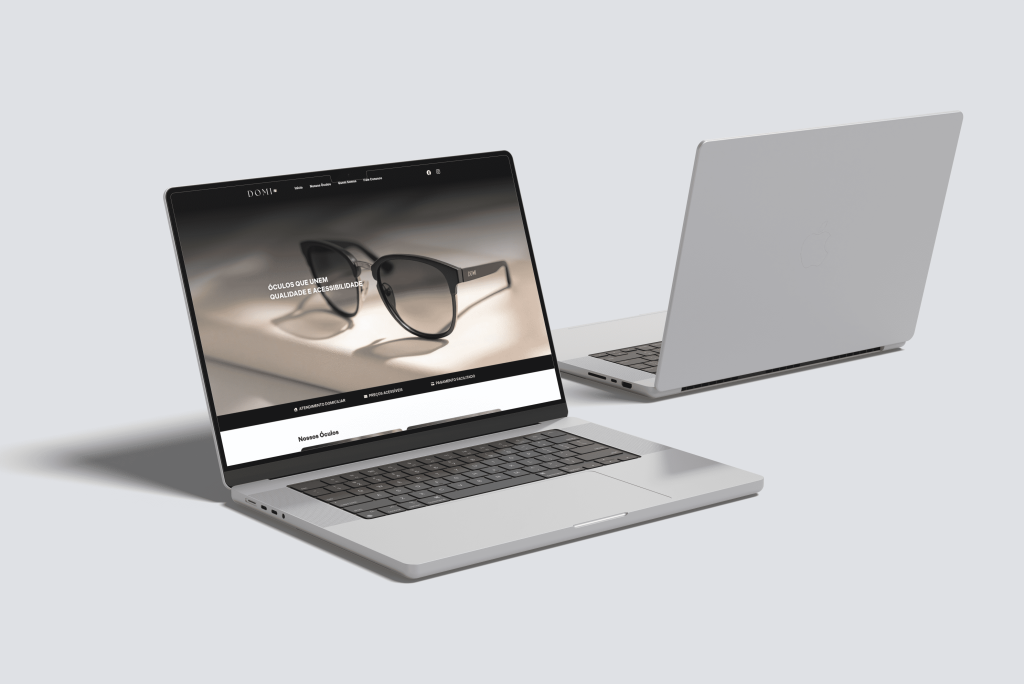 DOMI - Mockup em laptops